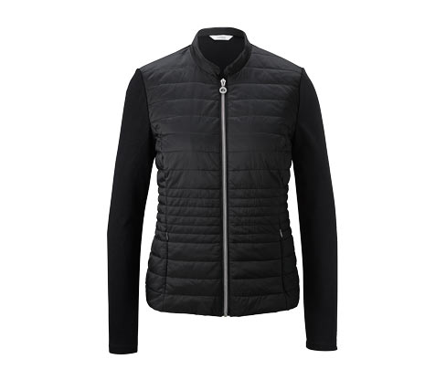 Steppjacke im Materialmix