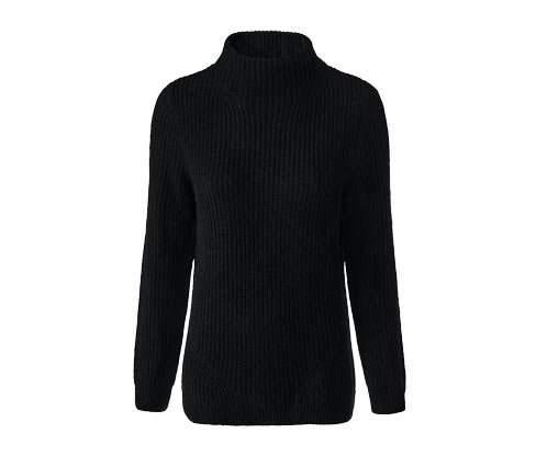 Strickpullover mit Stehkragen