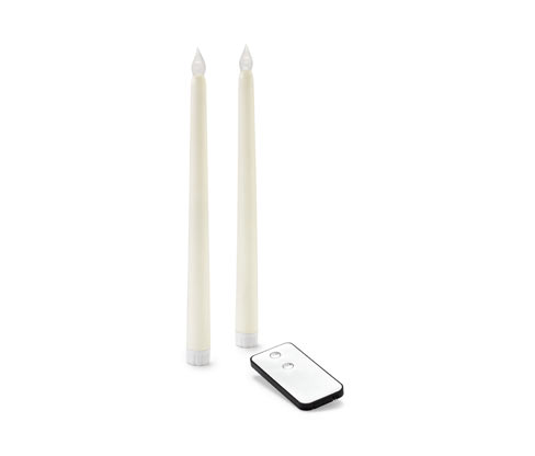 Svíčky z pravého vosku s LED, 2 ks