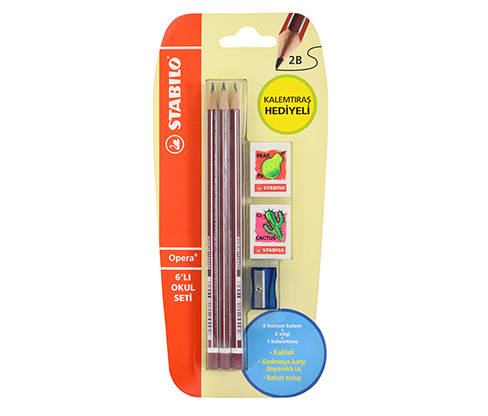 STABILO Opéra 6'lı Set (2 Sil+1 Klmtrş)