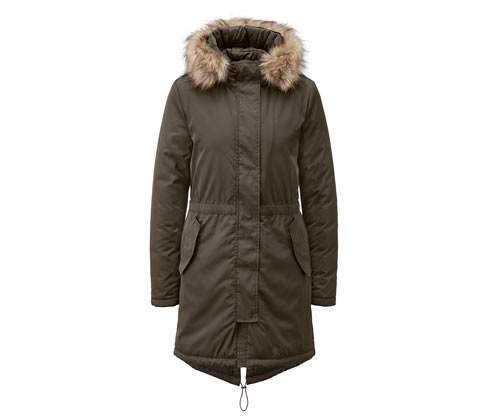 Női parka kabát, khaki