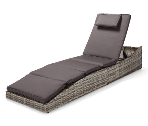 Polyrattan összecsukható napozóágy