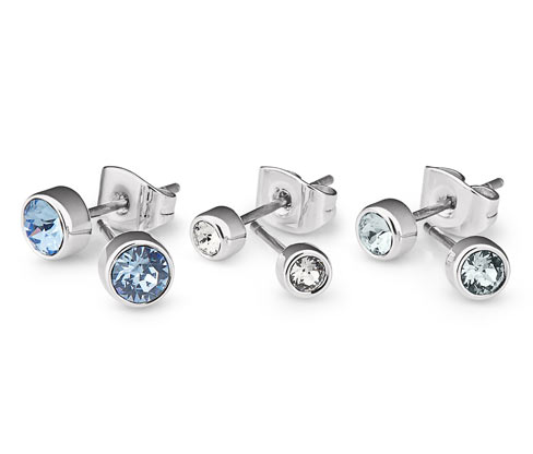 Zestaw kolczyków na sztyft, wysadzany kryształami marki Swarovski®